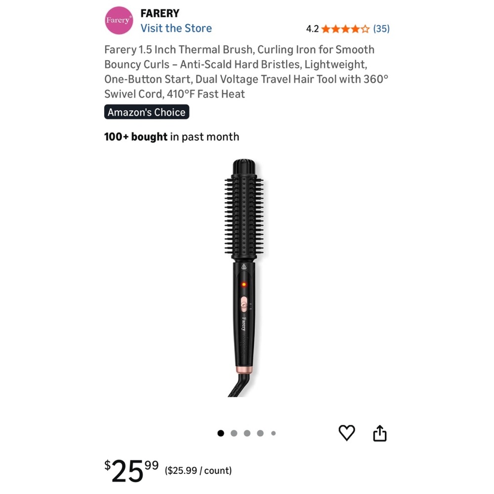 Farery 1.5” Thermal Brush